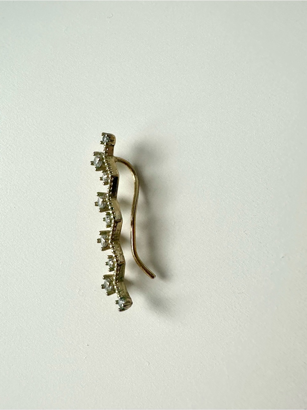 Gold Tone Rhinestone Ear Cuff